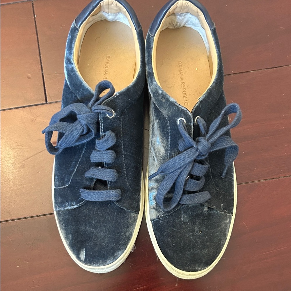 Banana Republic Blue Velvet Sneakers